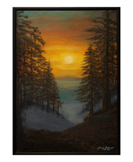 Cichy zapada zmrok - Obraz Olejny 70x50cm.